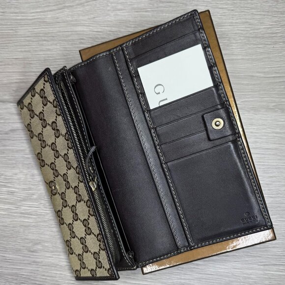 GUCCI Long Wallet bifold | BOX Interlocking Canvas - Picture 2 of 4